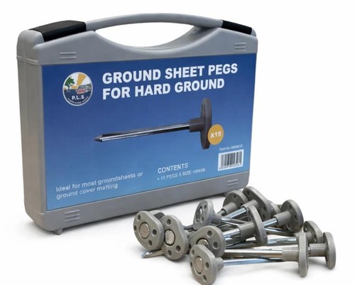 Pls steel ground sheet pegs - steel, 15